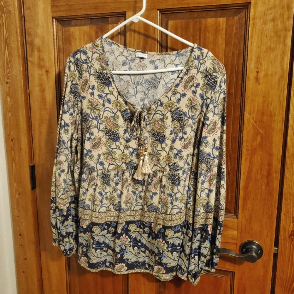 Floral Peasant Blouse (multi print)
